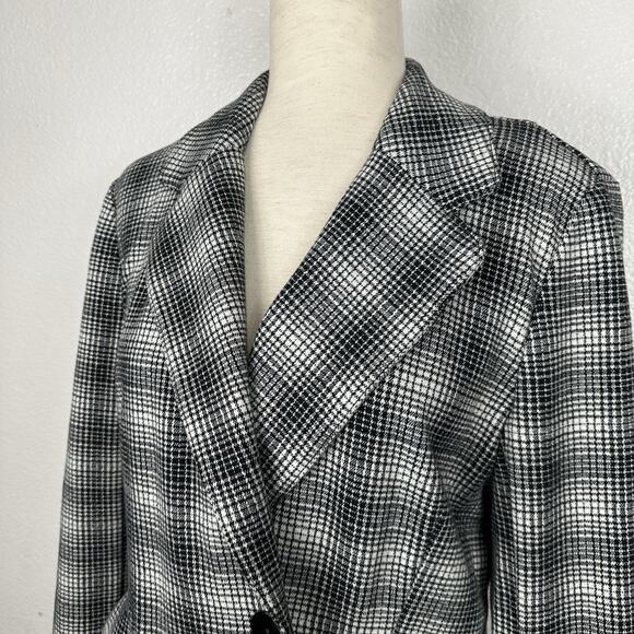 Anthropologie Maeve Blazer Women Medium Collegiate Knit Plaid Preppy Academia - Picture 4 of 14